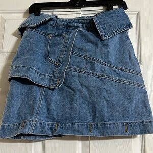 Missguided denim mini skirt